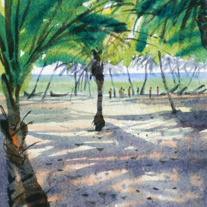 Beach Water color painting