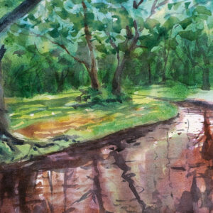 Trees water color painting