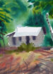 Water color painting small house